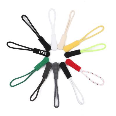 China Other Fashion Custom Logo For Garments Bags Jacket String Puller Zipper PVC High Quality Design Wholesale New Rubber Fancy Slider for sale