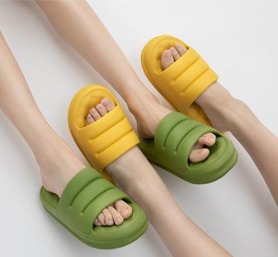 China Female Super Thick Cool Bread Cookies Clog Female Super Thick Fresh Bread Excrement Arch Support Fashion Trend Sofa Slippers Summer Soft Slippers for sale