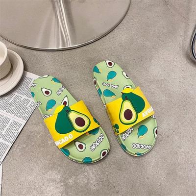 China Lightweight Soft Indoor Slippers Women Fruit PVC Jelly Flat Shoes Sandals Slipper for sale