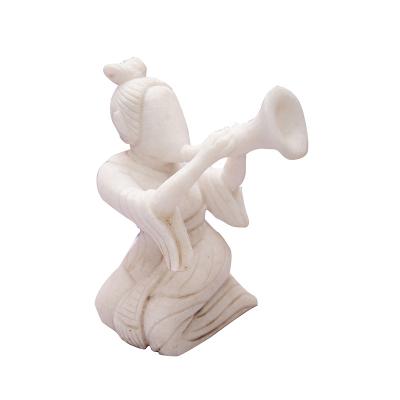 China China ancient handicraft jade people playing trumpets exquisitely carved interior decoration jade people for sale