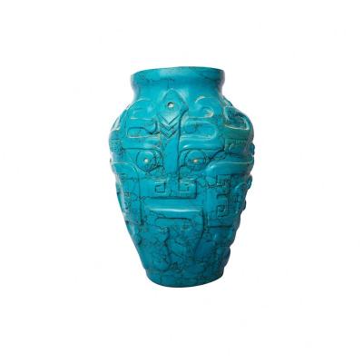 China China antique handicraft colors obvious high quality synthetic pine stone censer for sale