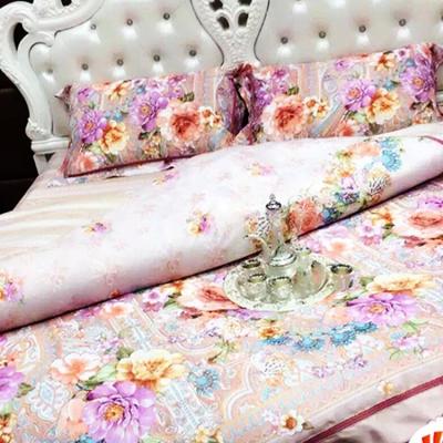 China Nondisposable Colorful Flowers Bed Sheet Set 3d Printing Comforter Cover Set 4 Piece Bedding Set for sale