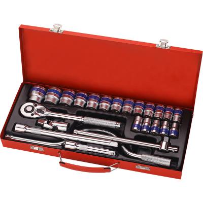 China Auto Repair Tool Kit Series 24 Pieces Tools Manganese Phosphate Socket Wrench Auto Repair Tools Hardware Tool Kits for sale