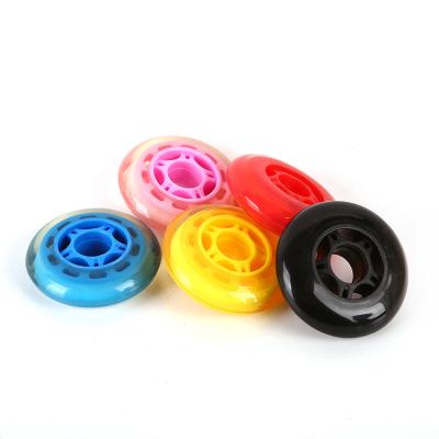 China Colorful PU Bestseller Amazon Roller Skate Flashing Wear Resistant Mute Transparent Wheels For Drift Skating Shoes And Car for sale