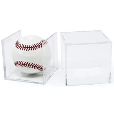 China Amazon Best Selling Acrylic Display Gifts Clear Acrylic Baseball Showcase Holder Stand Pro Ultra Clear Ball Rack For Home for sale