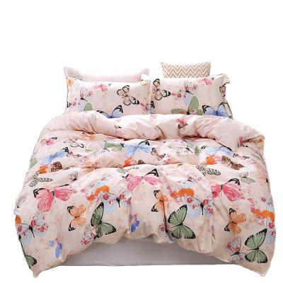 China Cartoon Pattern Plant Pattern Cute Aloe Cotton Bedding Zipper Folded Four-Piece Set for sale