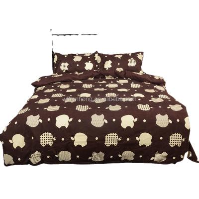 China Breathable Apple Pattern Brown Home Textile Fabrics Comfortable And Soft for sale