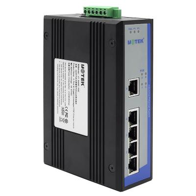 China UOTEK UT-6405G-POE 5 Ports Industrial unmanaged 10/100M POE Ethernet Switch Din-Rail UT-6405G-POE for sale