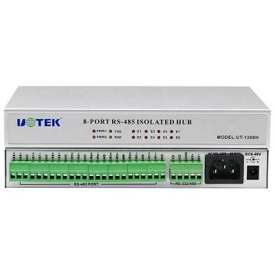 China UOTEK RS-232/RS-485 highway toll system 8 to RS-485 ports hub, supports short circuit, open circuit protection for sale