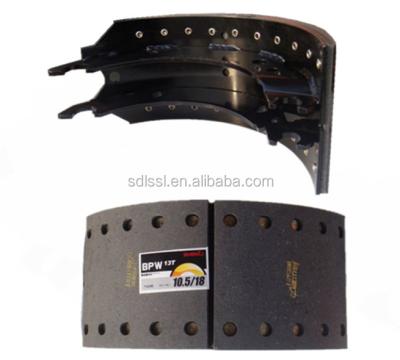 China Brake shoe assembly for trailer Germany type brake shoe liner for trailer parts for sale