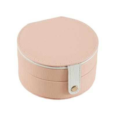 China Fashionable Wholesale Custom Logo Leather Jewelry Box Gift Box Packing For Jewelry Packaging With Makeup Mirror for sale