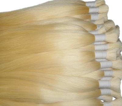 China Silky Straight Blonde European Straight Hair Bulk Hair Extensions 613# Wave Hair In Stock for sale