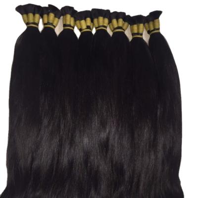 China Natural Unprocessed Indian Double Wave Hair Pulled Natural Loose Bulk Off Black Color Hair Volume for sale