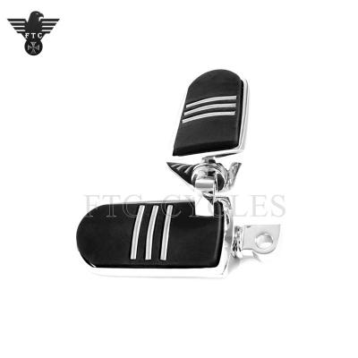 China Aluminum+Rubber Chrome Streamliner Style Footpeg Peg Footpeg For Davidson 93-13 99-13 V-Rod Dyna 02-13 Indian for sale