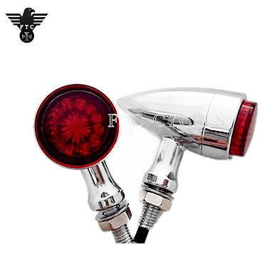 China Cast Aluminum Chrome Vintage Bullet Motorcycle Indicator Turn Signal Lights For Yamaha Custom for sale