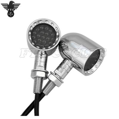 China Cast Aluminum Vintage Smoke Lens Motorcycle Indicator Turn Lights For Custom for sale