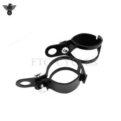 China Motorcycle Turn Signal Light Aluminum Black Mount Frames Fork Ear Clamps For Harley for sale