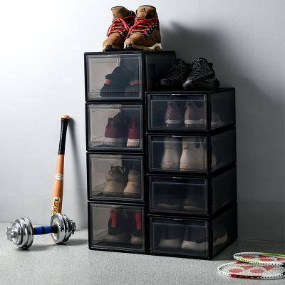 China Newcomer Card Stored Buckle Basketball Simple Shoes Storage Boxes Transparent Shoe Box for sale