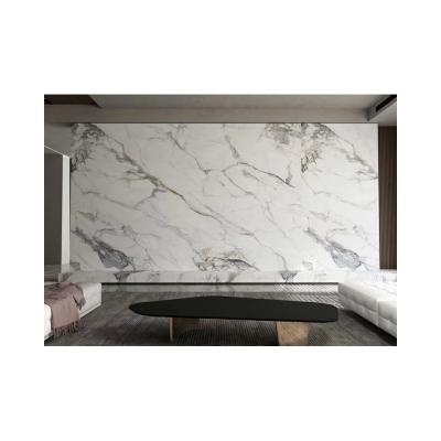 China TV Background Wall Interior Design Modern Natural Slate Marble Wall Panels for sale