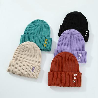 China COMMON New colorful solid color knitted beanie hat for men and women for sale