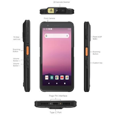 China Rugged Handheld Industrial Handheld Scanner 5000mAh 12 Hours Battery Life Built-in NFC Android 4G Handheld PDA for sale