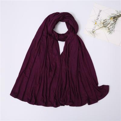 China Durable Modal Scarf 70*170 Solid Color Cotton Fashion Scarves Lightweight Silk Custom Modal Soft Ladies Scarf Durable for sale