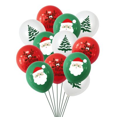 China Beautiful Hot Selling Colorful 12inch Latex Balloons For Christmas Decoration Balloons Bulk With Beautiful Design Party Printing Balloons for sale