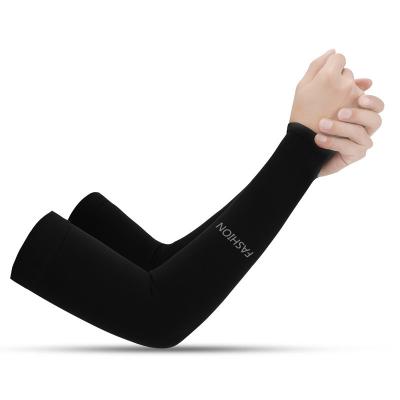 China Outdoor Sports Summer Sunscreen Ice Breathable Long Arm Sleeves Riding Ice Silk Cool Sleeves Arm Breathable Arm Sleeves for sale