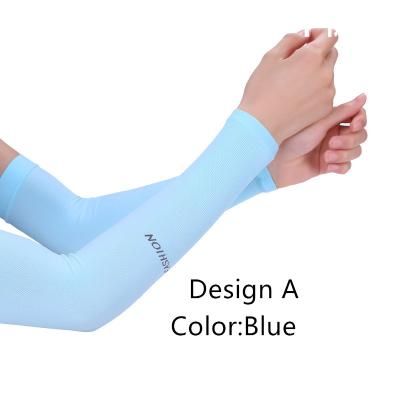 China New Arrival Men's Long Arm Guard Ice Sleeves Outdoor Sunscreen Women's UV Protection Ice Silk Sleeves for sale