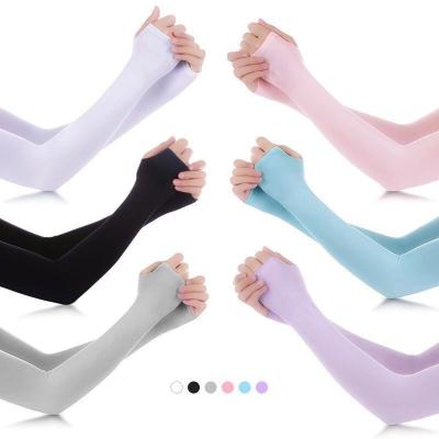 China Supplier Customization Summer Ice Silk Long Sleeve s Anti-cold Outdoor Arm Guard Sunscreen Sleeves for sale