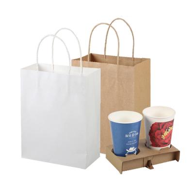 China Biodegradable Machine Making Shopping Bags Canton Pink Color Kraft Paper Bag 30*50cm for sale