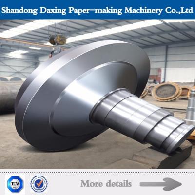 China Kinds of rolls for paper machine forged steel head shaft / shaft roll /drive shaft with big diameter used in roll for paper machine for sale