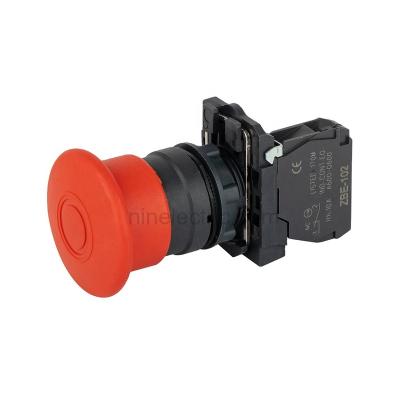 China NIN Xb 5-AS542 Emergency Stop Plastic Waterproof Red Flush Momentary Push Button Switch for sale