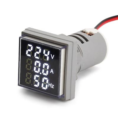 China Digital LED Display AC Tester Voltmeter Ammeter Frequency Hertz Voltage Meter Indicator AD101-22VAHZS for sale