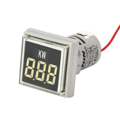 China NIN Square Panel 22mm High Performance Indicator Electricity Meter Led AD101-22KWS Energy White Digital Display Kilowatt Meter Power Meter for sale