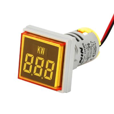 China AD101-22KW 12v Square Digital Indicator NIN 22mm Tube Big Tube Digital Electricity Meter Led Digital Display Power Meter AD101-22KW for sale