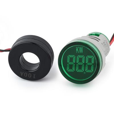 China NIN AC220V 380V Round 22mm AD101-22KW Indicator Electricity Meter Led Digital Display Energy Power Meter AD101-22KW for sale