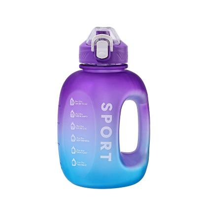 China Large Capacity Gradient Gallon Water Bottle Viable Sports Water BottleInternet Celebrity Male And Female Big Belly Space Portable Cup for sale