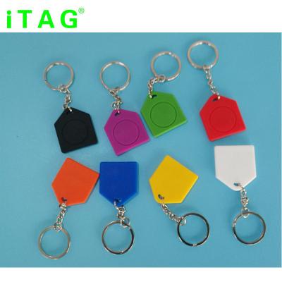 China MINI Silicone TAG 125khz EM4305 rfid key fob with custom logo for sale