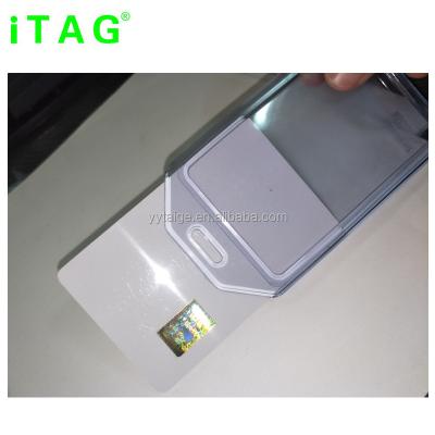 China Fashion credit card waist shape rfid transparent plastic vertical card holder for sale