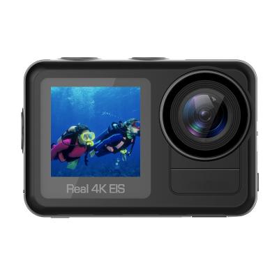 China 2020 New Launch Hisilicon Real 4K 60FPS GYRO Waterproof Body Action Recording Camera With Dual Screen for sale