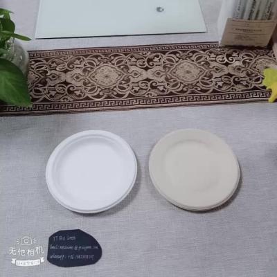 China 9 Inch Disposable Round Bamboo Sugar Cane Biodegradable Disposable Dishes for sale