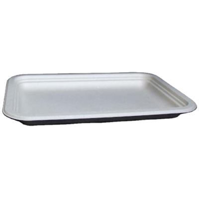 China Environmental Friendly Disposable Biodegradable Sugar Cane Bagasse Dishes And Tray for sale