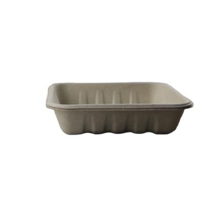 China Environmental Friendly Dinner Market Meat Packing Sugarcane Bagasse Tray for sale