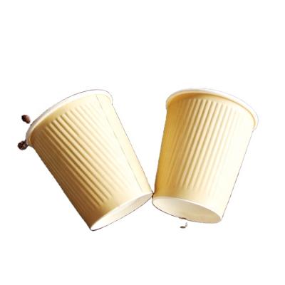 China 18oz Double Wall Brown Color Disposable Paper Cups for sale