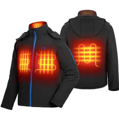 China Other Heating jackets usb switch winter heated cotton jackets with battery pack electric battery rechargeable heated jacket mens for sale