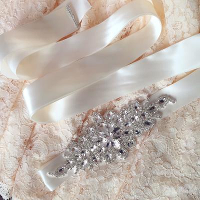 China New Style Flatback Rhinestone Wedding Sashes and Waistbands for sale