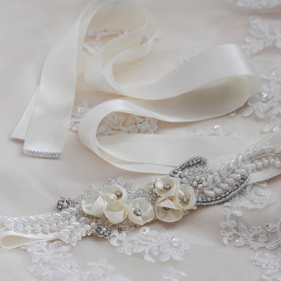 China Flatback Shining Crystal Bridal Wedding Sash for sale