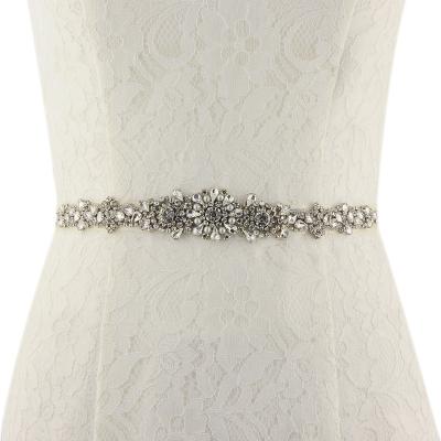 China Handmade Pretty Rhinestone Pearl Bridal Belt Flatback Waist Belt for sale