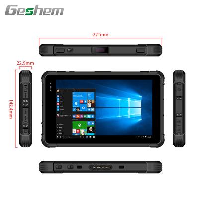 China Geshem 8 SI Waterproof Win10 Thumb HF Industrial UHF RFID 4G LTE Rugged Tablet for sale